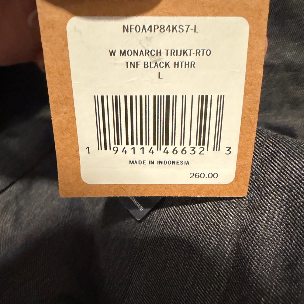 The North Face Women's Monarch Triclimate Jacket in TNF Black Heather Size Large - Picture 5 of 6